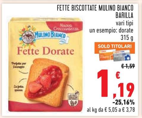 Fette Biscottate Mulino Bianco Barilla