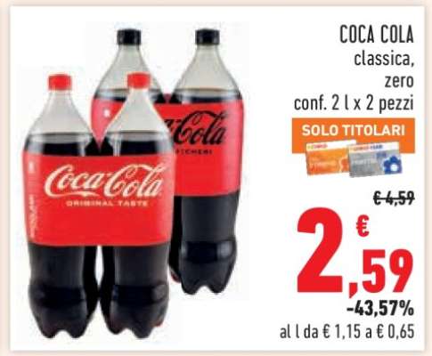 Coca Cola classica, zero