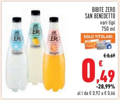BIBITE ZERO SAN BENEDETTO