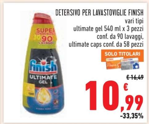 Detersivo per Lavastoviglie Finish