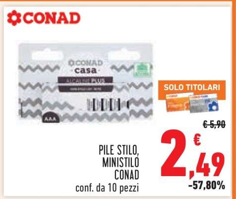 PILE STILO, MINISTILO CONAD