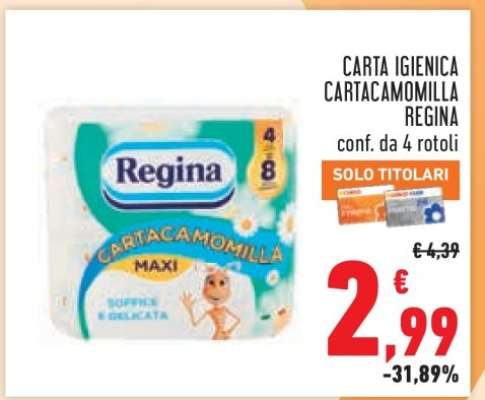 Carta Igienica Cartacamomilla Regina