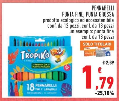 PENNARELLI PUNTA FINE, PUNTA GROSSA