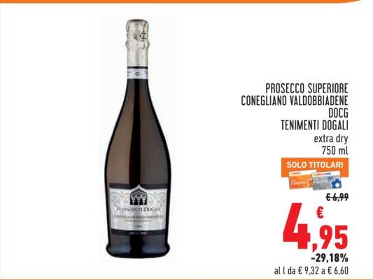 PROSECCO SUPERIORE CONEGLIANO VALDOBBIADENE DOCG TENIMENTI DOGALI