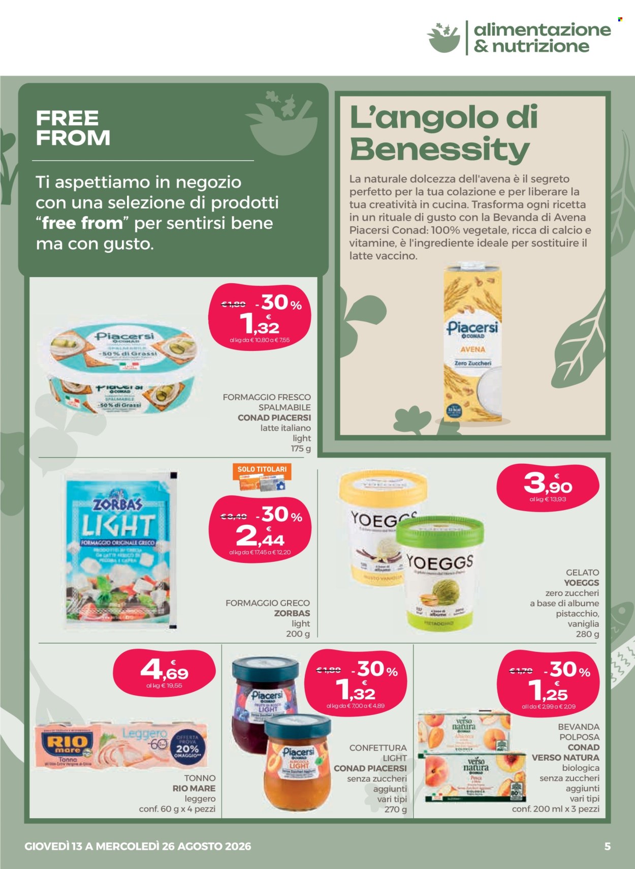 Volantino Benessity Conad - 13/8/2026 - 26/8/2026. Pagina 5