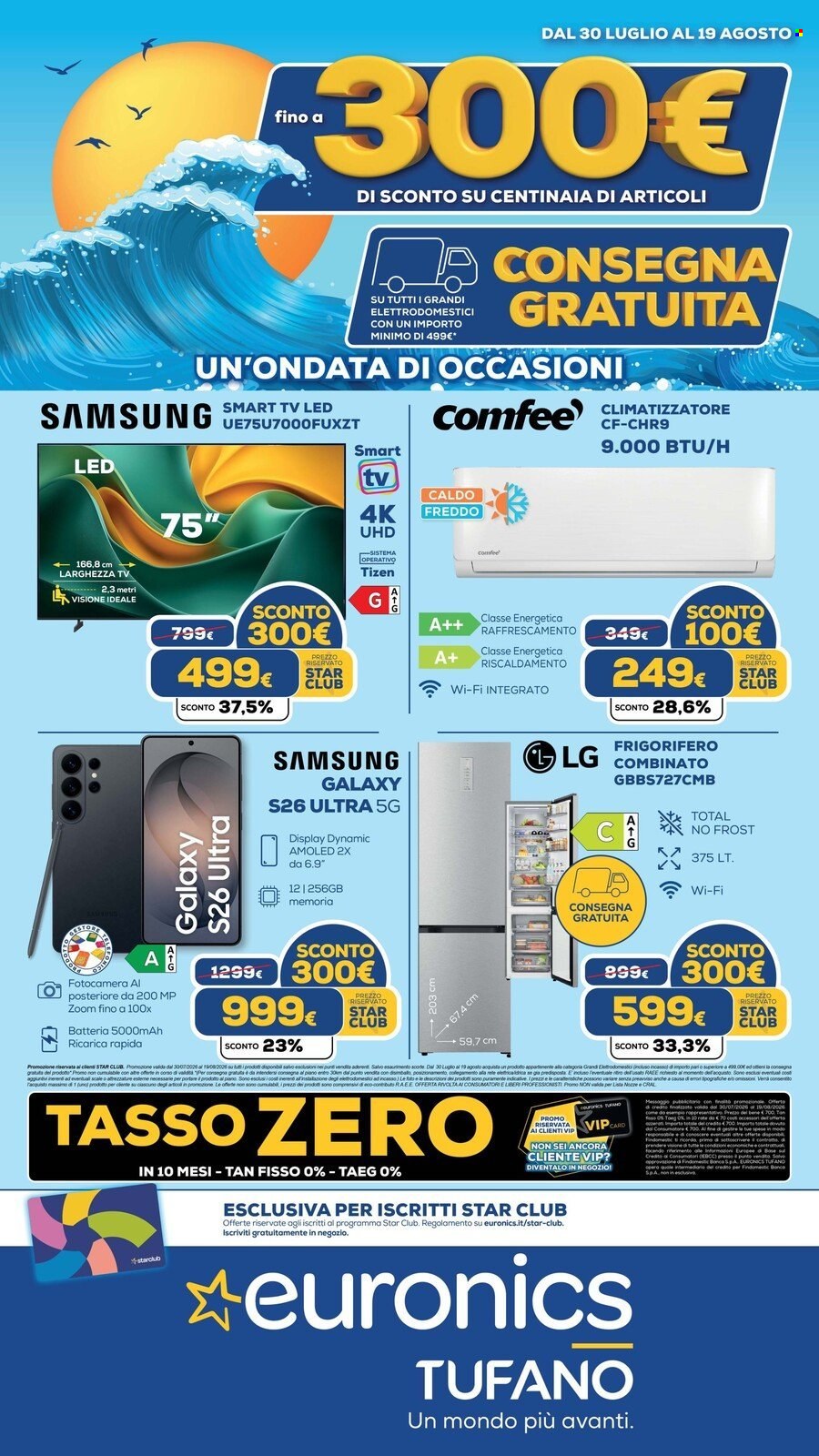 Volantino Euronics - 30/7/2026 - 19/8/2026. Pagina 1