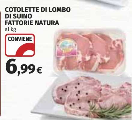Cotolette di Lombo di Suino Fattorie Natura