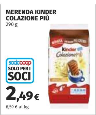 MERENDA KINDER COLAZIONE PIÙ