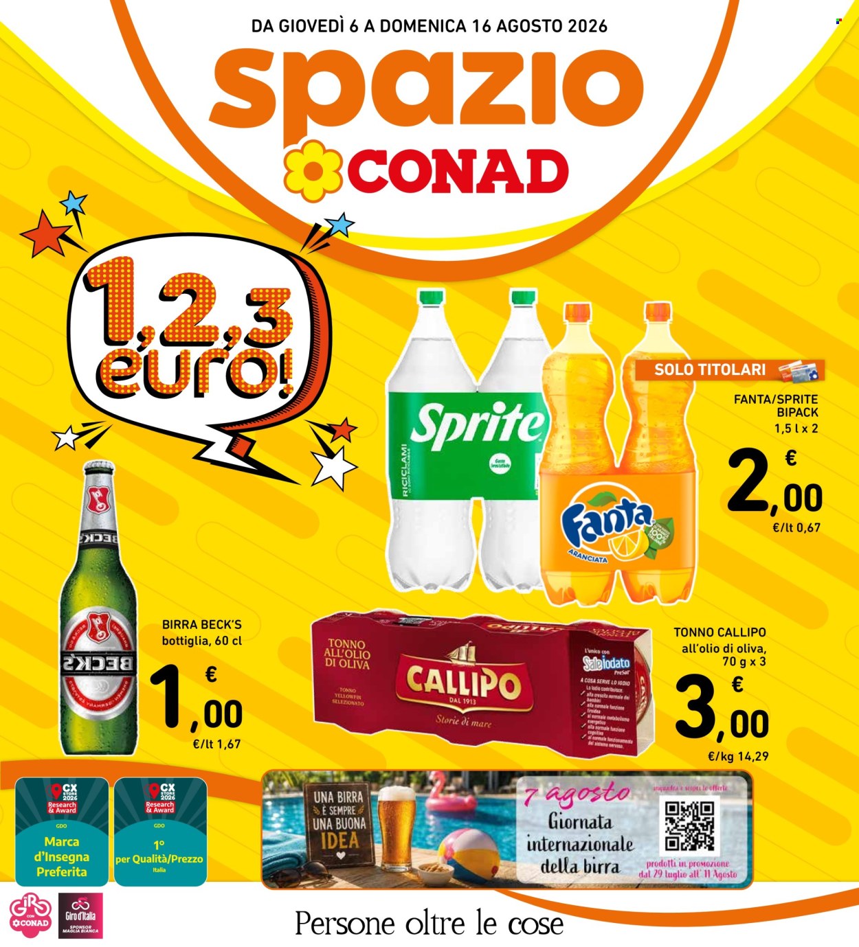 Volantino Spazio Conad - 6/8/2026 - 16/8/2026. Pagina 1