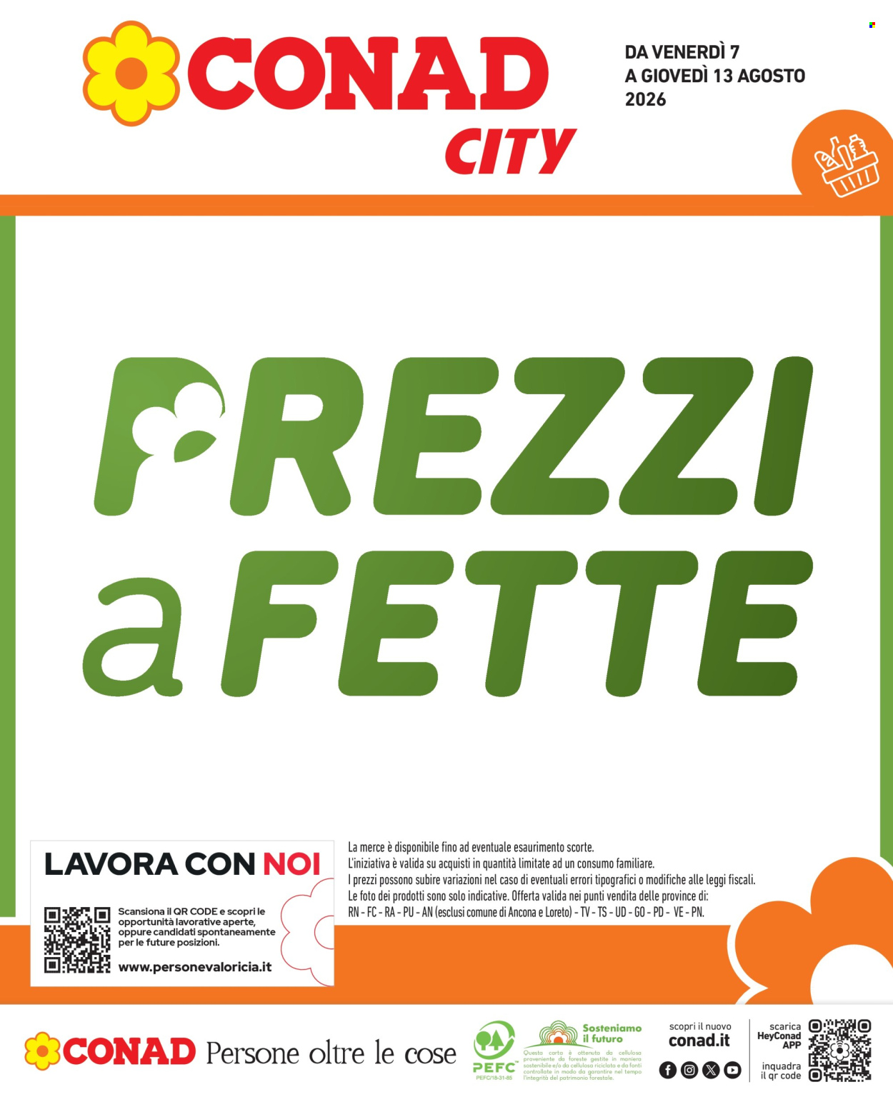 Volantino Conad City - 7/8/2026 - 13/8/2026. Pagina 1