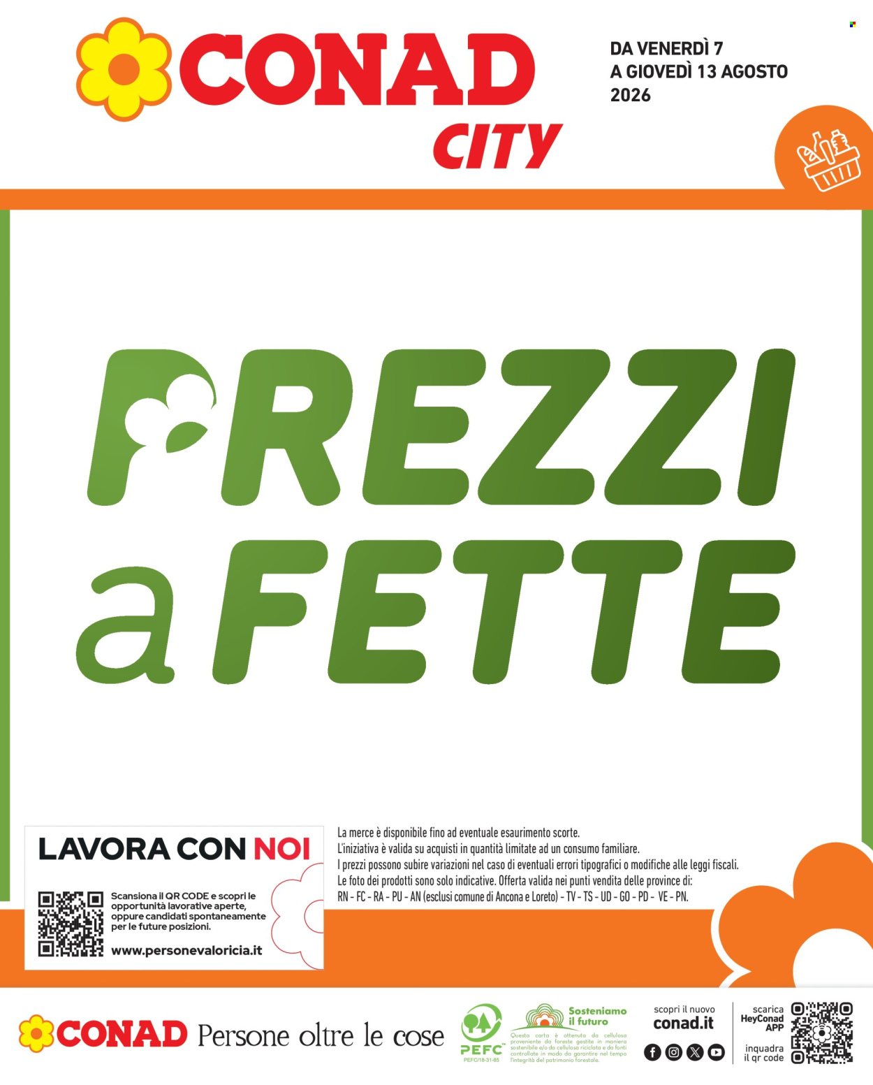 Volantino Conad - 7/8/2026 - 13/8/2026. Pagina 1
