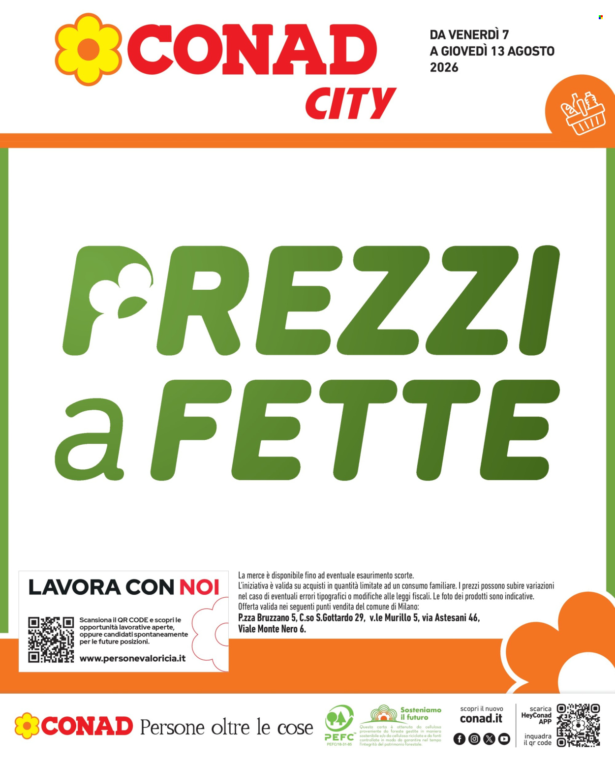 Volantino Conad City - 7/8/2026 - 13/8/2026. Pagina 1