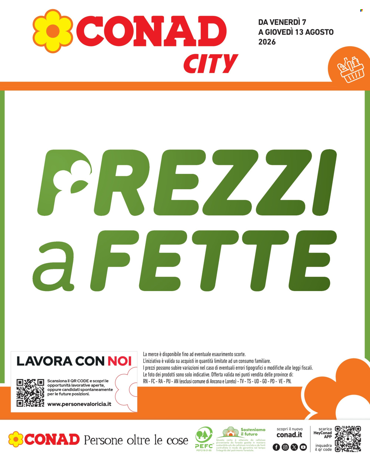 Volantino Conad City - 7/8/2026 - 13/8/2026. Pagina 1