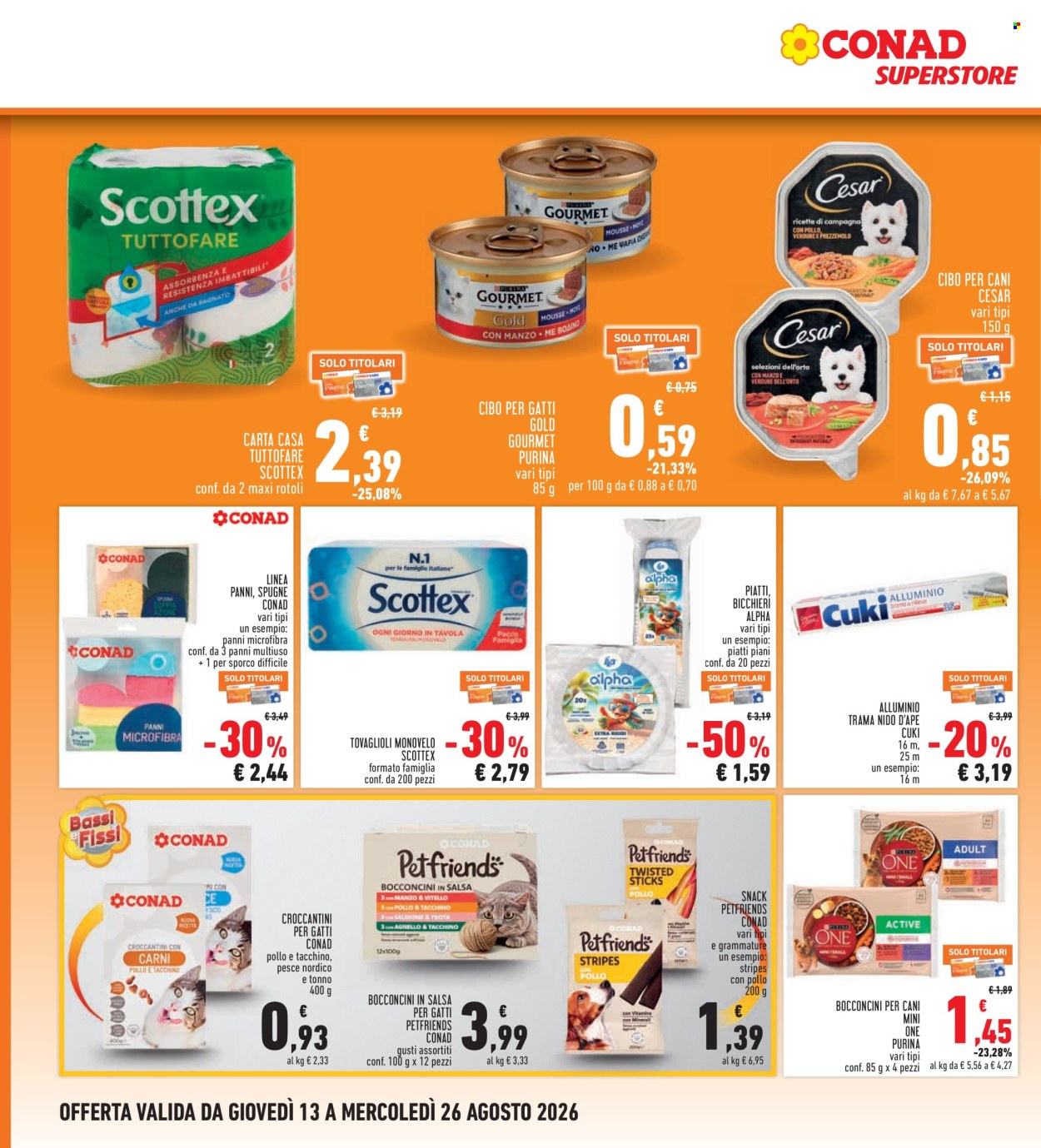 Volantino Conad - 13/8/2026 - 26/8/2026. Pagina 24