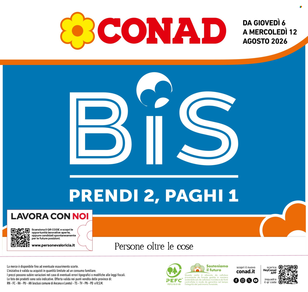 Volantino Conad - 6/8/2026 - 12/8/2026. Pagina 1