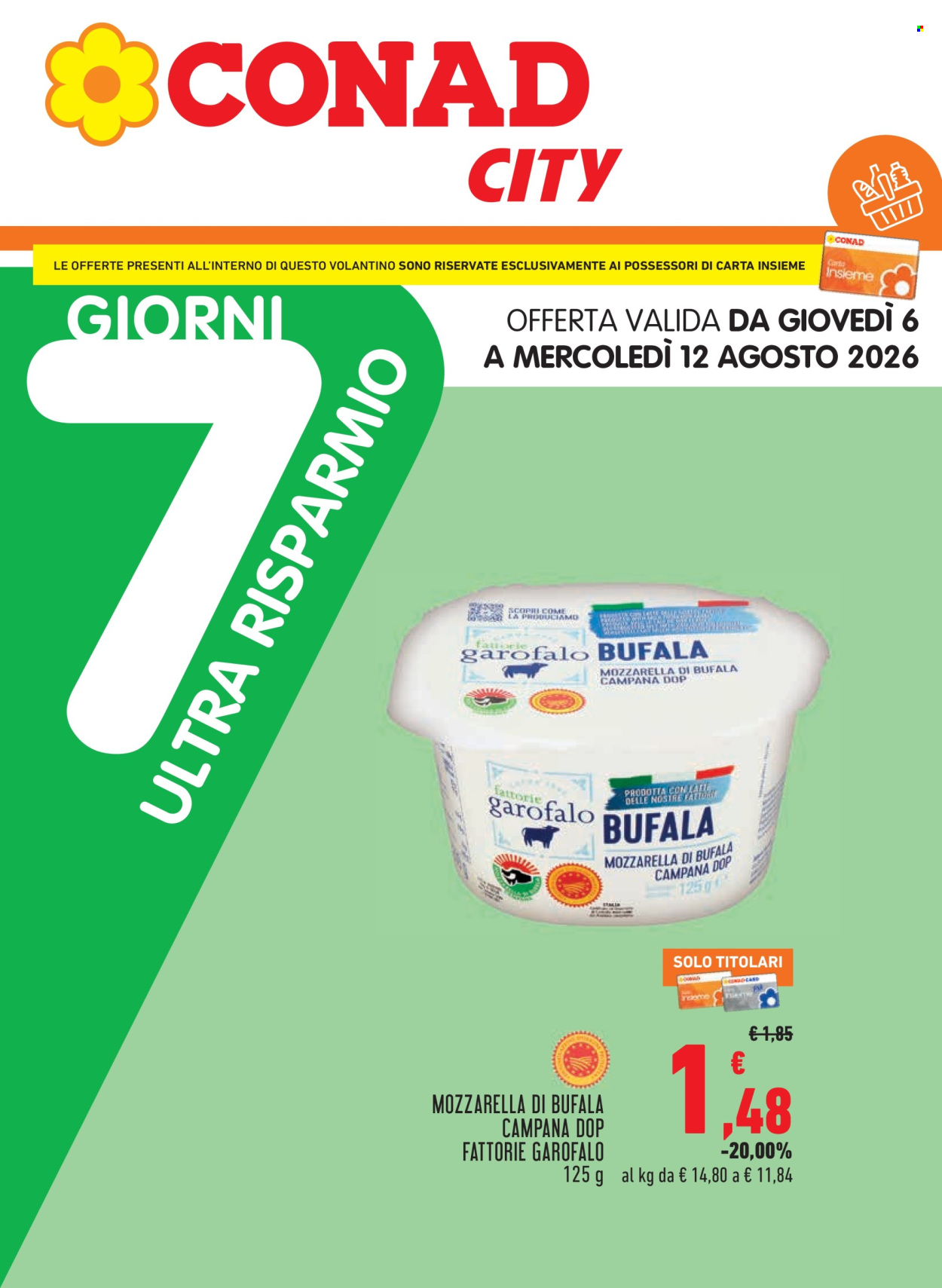 Volantino Conad City - 6/8/2026 - 12/8/2026. Pagina 1