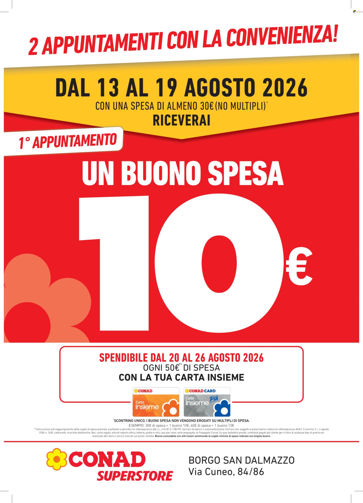Volantino Spazio Conad - 13/8/2026 - 26/8/2026. Pagina 1