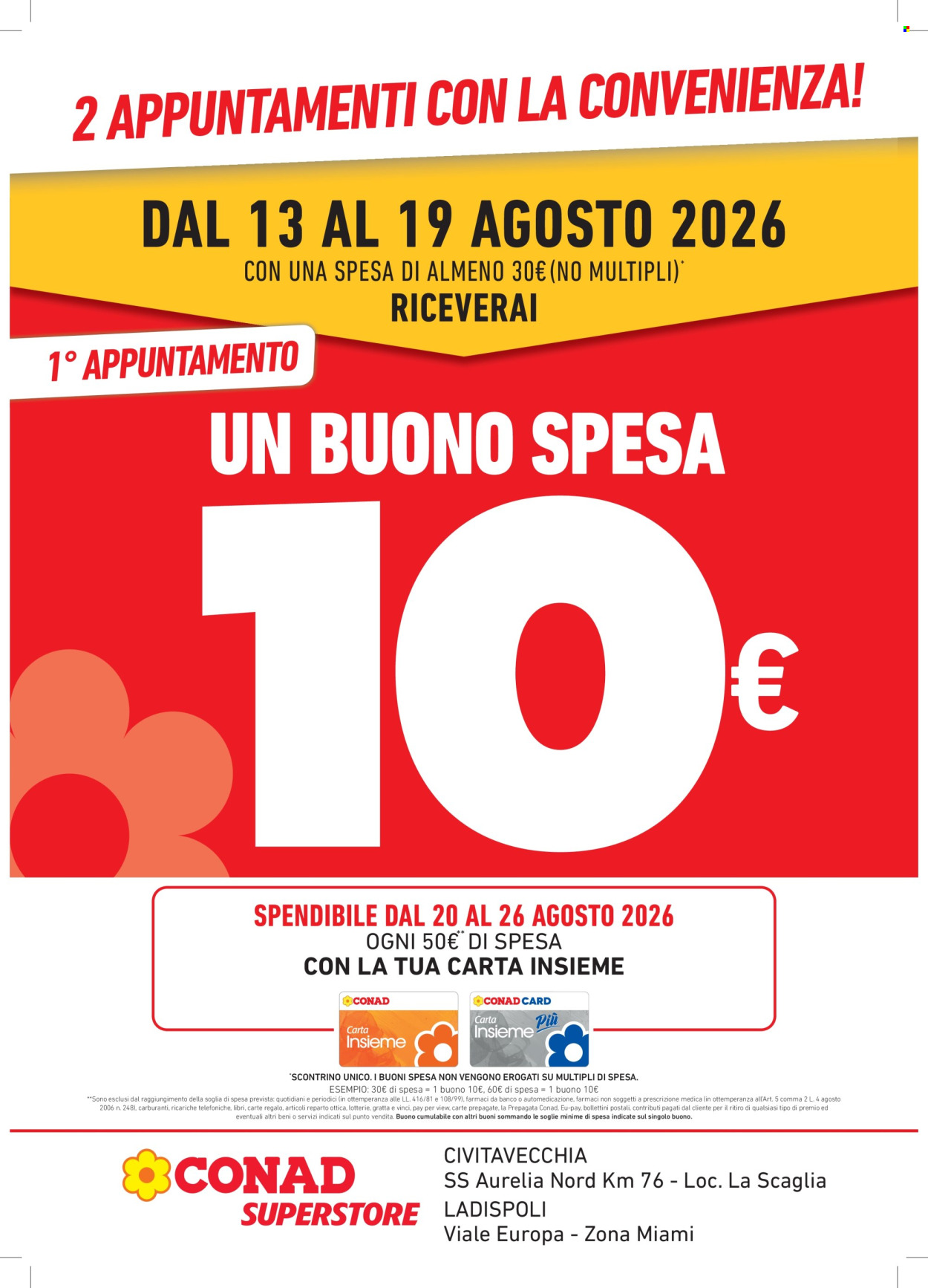 Volantino Conad Superstore - 13/8/2026 - 26/8/2026. Pagina 1