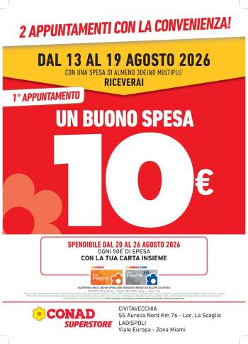Volantino Conad Superstore - 13/8/2026 - 26/8/2026.