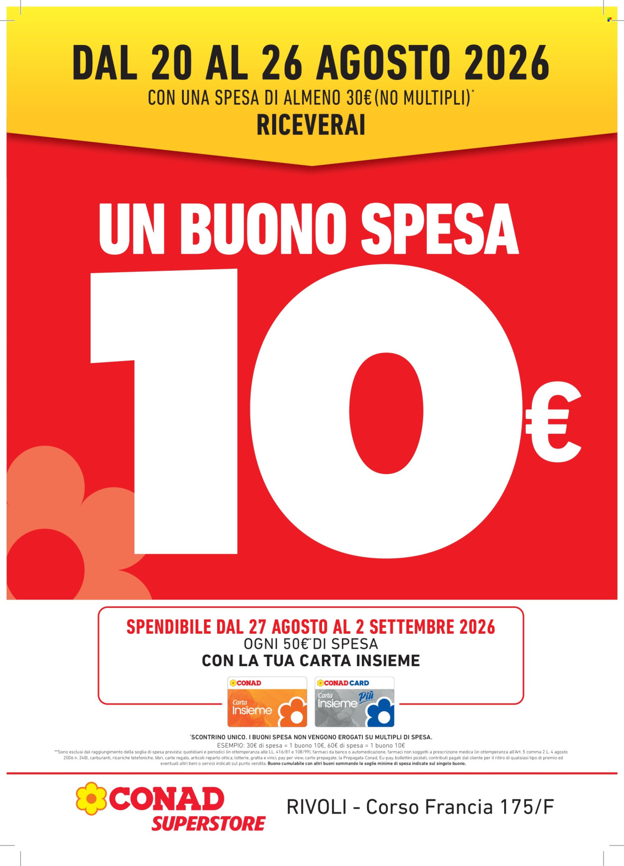 Volantino Conad Superstore - 20/8/2026 - 26/8/2026. Pagina 1