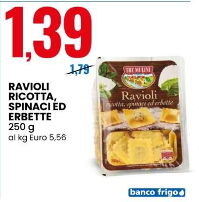 RAVIOLI RICOTTA, SPINACI ED ERBETTE