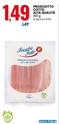 Prosciutto Cotto Alta Qualità