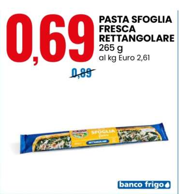 PASTA SFOGLIA FRESCA RETTANGOLARE