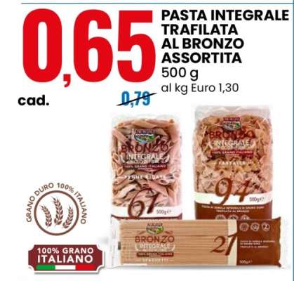 PASTA INTEGRALE TRAFILATA AL BRONZO ASSORTITA