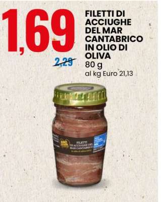 Filetti di acciughe del Mar Cantabrico in olio di oliva