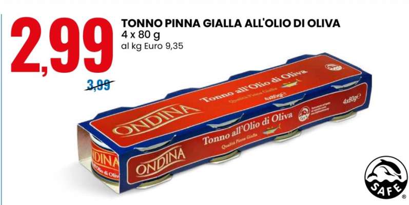 TONNO PINNA GIALLA ALL'OLIO DI OLIVA