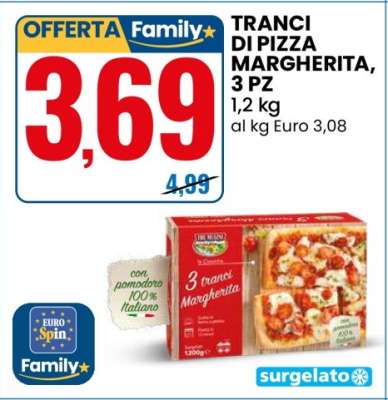 TRANCI DI PIZZA MARGHERITA, 3 PZ