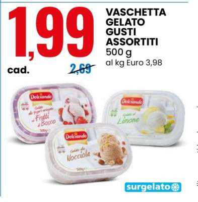 VASCHETTA GELATO GUSTI ASSORTITI