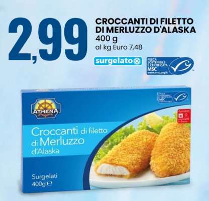 CROCCANTI DI FILETTO DI MERLUZZO D'ALASKA