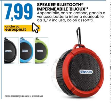 SPEAKER BLUETOOTH® IMPERMEABILE 'BIJOUX'