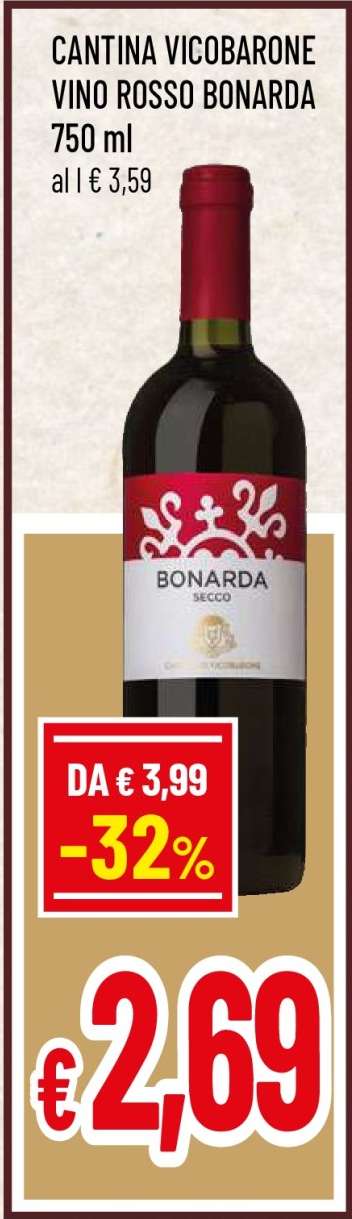 CANTINA VICOBARONE VINO ROSSO BONARDA