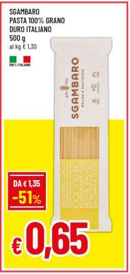 SGAMBARO PASTA 100% GRANO DURO ITALIANO