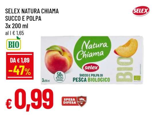 SELEX NATURA CHIAMA SUCCO E POLPA