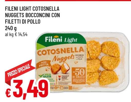 FILENI LIGHT COTOSNELLA NUGGETS BOCCONCINI CON FILETTI DI POLLO