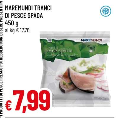 MAREMUNDI TRANCI DI PESCE SPADA