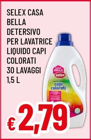 SELEX CASA BELLA DETERSIVO PER LAVATRICE LIQUIDO CAPI COLORATI