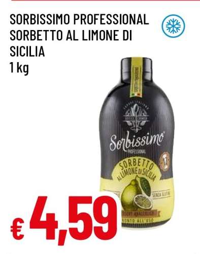 SORBISSIMO PROFESSIONAL SORBETTO AL LIMONE DI SICILIA