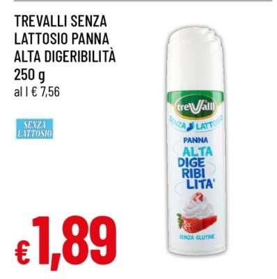 TREVALLI SENZA LATTOSIO PANNA ALTA DIGERIBILITÀ