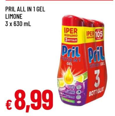 PRIL ALL IN 1 GEL LIMONE