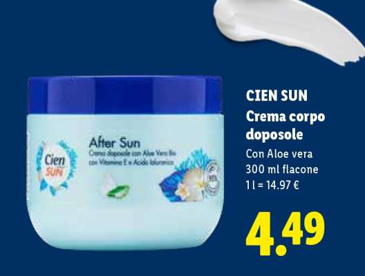 CIEN SUN Crema corpo doposole
