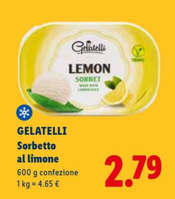 Gelatelli Sorbetto al limone