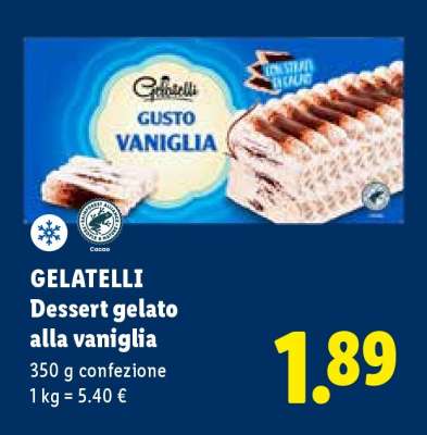 Gelatelli Dessert gelato alla vaniglia