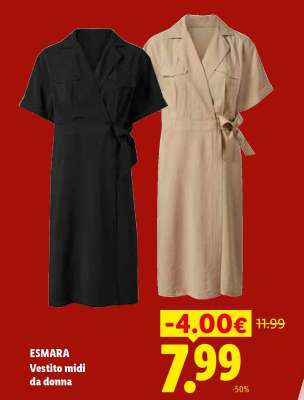 ESMARA Vestito midi da donna