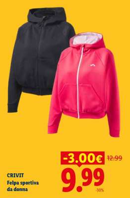 CRIVIT Felpa sportiva da donna