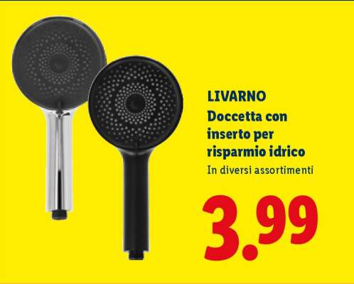 Livarno Doccetta con inserto per risparmio idrico