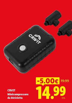 CRIVIT Minicompressore da bicicletta